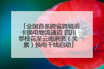 全国首条跨省跨境重卡换电物流通道 四川攀枝花至云南磨憨（关累）换电干线启动