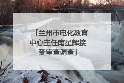 兰州市电化教育中心主任南星辉接受审查调查