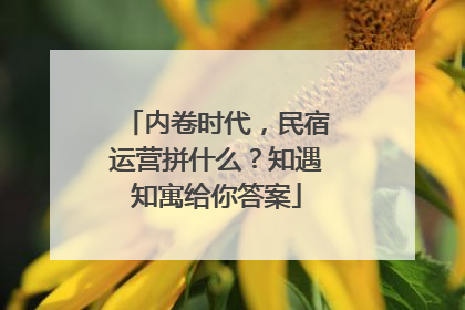 内卷时代，民宿运营拼什么？知遇知寓给你答案