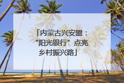 内蒙古兴安盟：“阳光银行”点亮乡村振兴路