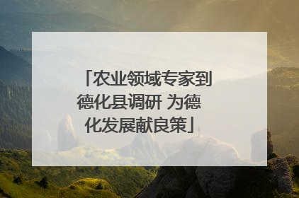 农业领域专家到德化县调研 为德化发展献良策