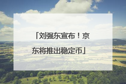 刘强东宣布！京东将推出稳定币