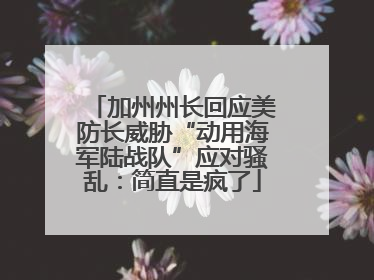 加州州长回应美防长威胁“动用海军陆战队”应对骚乱：简直是疯了