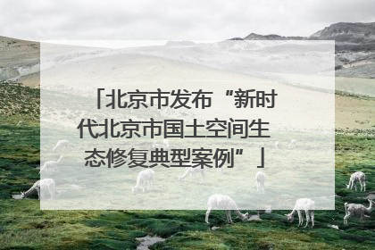 北京市发布“新时代北京市国土空间生态修复典型案例”