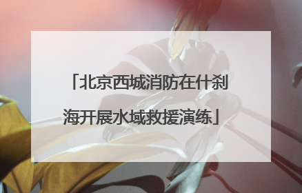 北京西城消防在什刹海开展水域救援演练