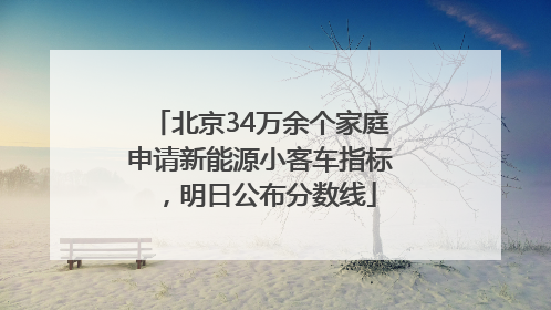北京34万余个家庭申请新能源小客车指标，明日公布分数线