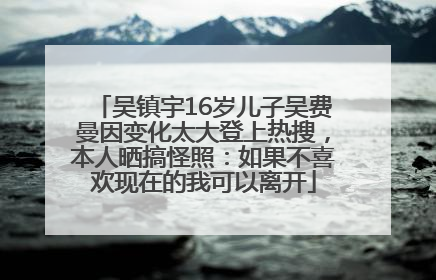 吴镇宇16岁儿子吴费曼因变化太大登上热搜，本人晒搞怪照：如果不喜欢现在的我可以离开