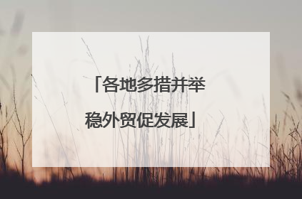各地多措并举稳外贸促发展