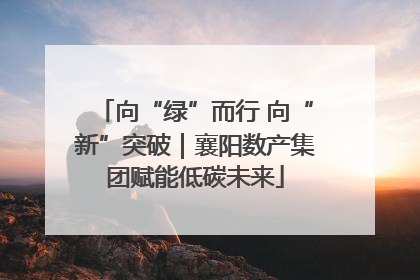 向“绿”而行 向“新”突破｜襄阳数产集团赋能低碳未来
