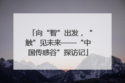 向“智”出发，“触”见未来——“中国传感谷”探访记
