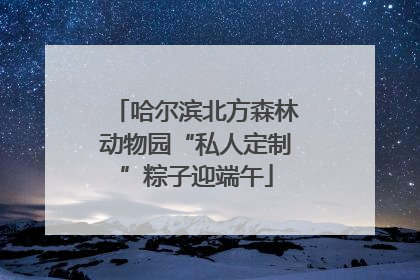 哈尔滨北方森林动物园“私人定制”粽子迎端午