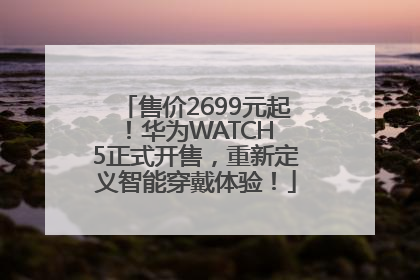 售价2699元起！华为WATCH 5正式开售，重新定义智能穿戴体验！