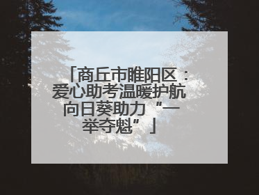 商丘市睢阳区：爱心助考温暖护航 向日葵助力“一举夺魁”