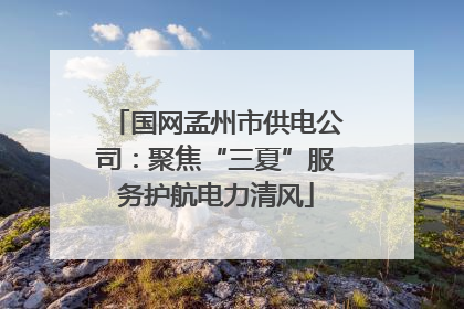 国网孟州市供电公司：聚焦“三夏”服务护航电力清风