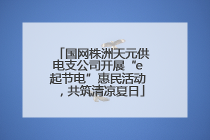 国网株洲天元供电支公司开展“e起节电”惠民活动，共筑清凉夏日
