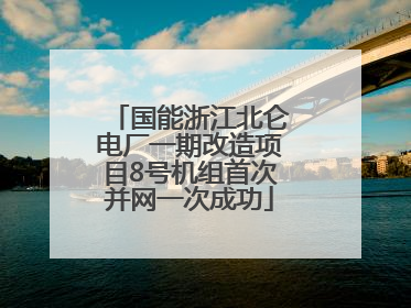 国能浙江北仑电厂一期改造项目8号机组首次并网一次成功