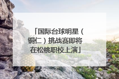 国际台球明星（铜仁）挑战赛即将在松桃职校上演