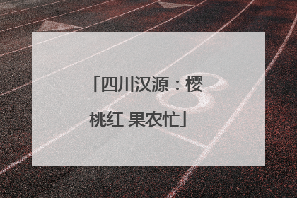 四川汉源：樱桃红 果农忙