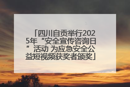 四川自贡举行2025年“安全宣传咨询日”活动 为应急安全公益短视频获奖者颁奖