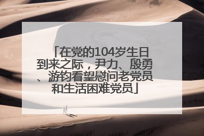 在党的104岁生日到来之际，尹力、殷勇、游钧看望慰问老党员和生活困难党员