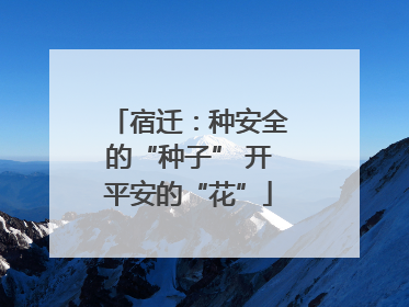 宿迁：种安全的“种子” 开平安的“花”
