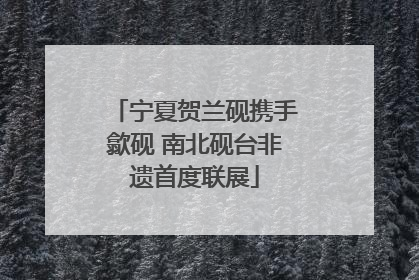 宁夏贺兰砚携手歙砚 南北砚台非遗首度联展