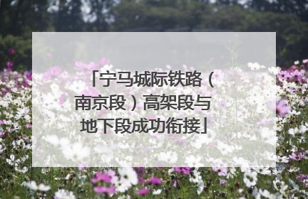 宁马城际铁路（南京段）高架段与地下段成功衔接