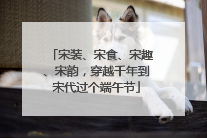 宋装、宋食、宋趣、宋韵，穿越千年到宋代过个端午节