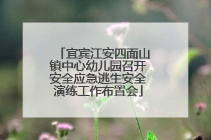 宜宾江安四面山镇中心幼儿园召开安全应急逃生安全演练工作布置会