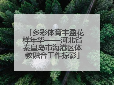 多彩体育丰盈花样年华——河北省秦皇岛市海港区体教融合工作掠影