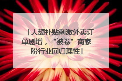 大额补贴刺激外卖订单剧增，“被卷”商家盼行业回归理性