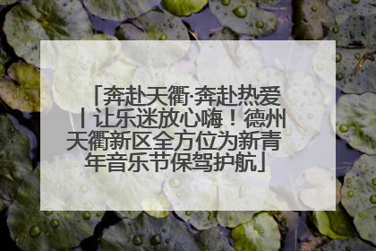 奔赴天衢·奔赴热爱丨让乐迷放心嗨！德州天衢新区全方位为新青年音乐节保驾护航
