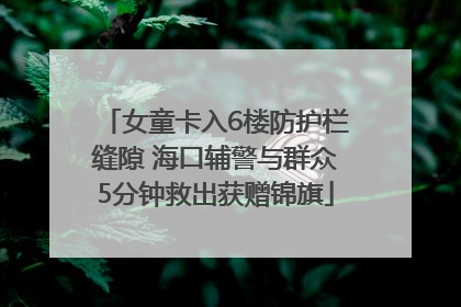 女童卡入6楼防护栏缝隙 海口辅警与群众5分钟救出获赠锦旗