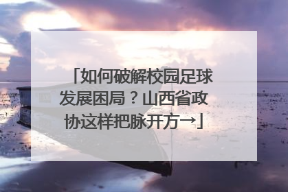 如何破解校园足球发展困局？山西省政协这样把脉开方→