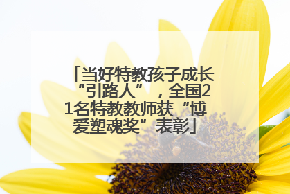 当好特教孩子成长“引路人”，全国21名特教教师获“博爱塑魂奖”表彰