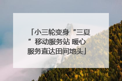 小三轮变身“三夏”移动服务站 暖心服务直达田间地头