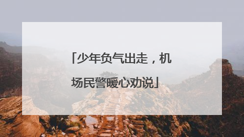 少年负气出走，机场民警暖心劝说