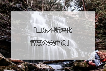 山东不断深化智慧公安建设