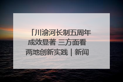 川渝河长制五周年成效显著 三方面看两地创新实践｜新闻发布最前线