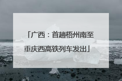 广西：首趟梧州南至重庆西高铁列车发出