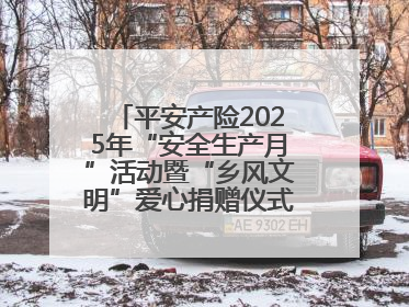 平安产险2025年“安全生产月”活动暨“乡风文明”爱心捐赠仪式在菏泽单县举行