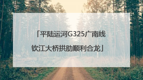 平陆运河G325广南线钦江大桥拱肋顺利合龙
