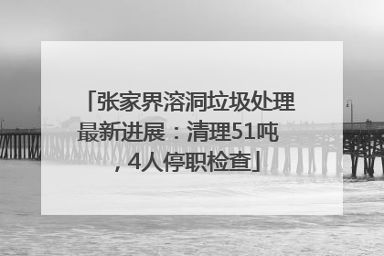 张家界溶洞垃圾处理最新进展：清理51吨，4人停职检查