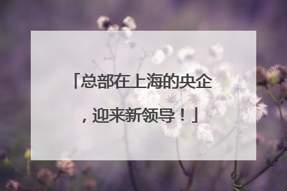 总部在上海的央企，迎来新领导！