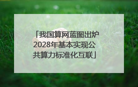 我国算网蓝图出炉 2028年基本实现公共算力标准化互联
