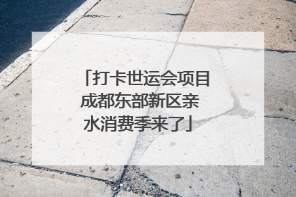打卡世运会项目 成都东部新区亲水消费季来了