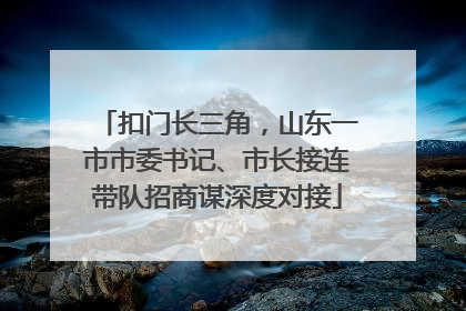 扣门长三角，山东一市市委书记、市长接连带队招商谋深度对接