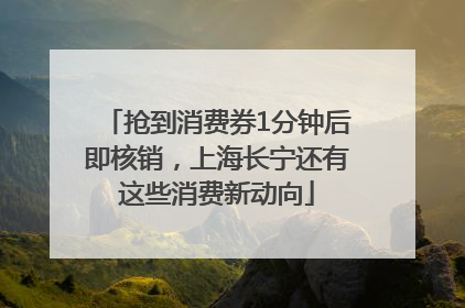 抢到消费券1分钟后即核销，上海长宁还有这些消费新动向