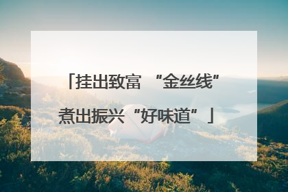 挂出致富 “金丝线” 煮出振兴“好味道”