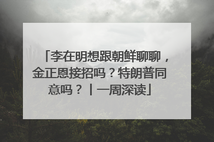 李在明想跟朝鲜聊聊，金正恩接招吗？特朗普同意吗？丨一周深读